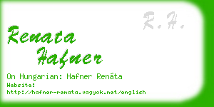 renata hafner business card